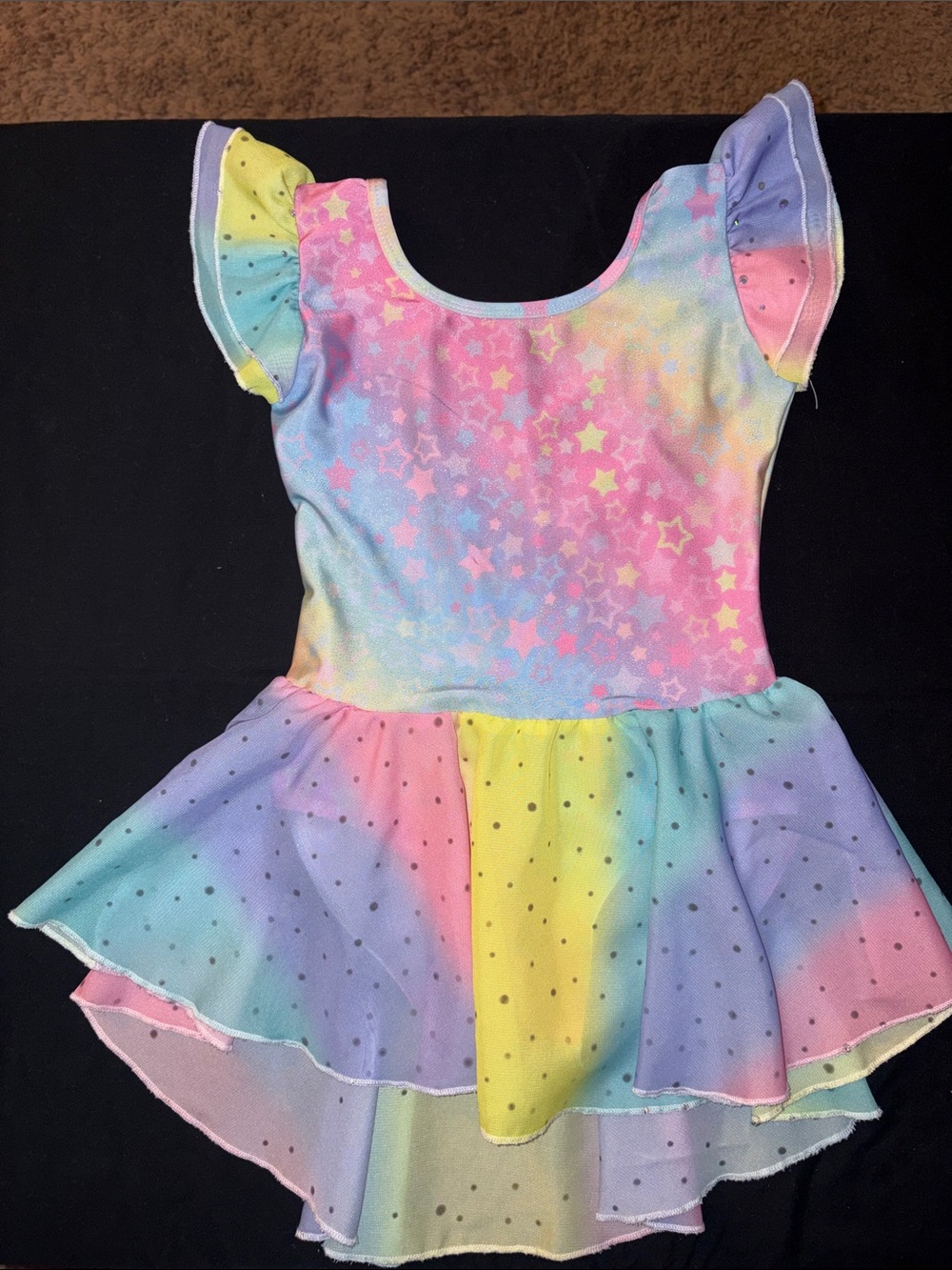 Pastel Rainbow Star Tutu Dress for Kids - Multicolor